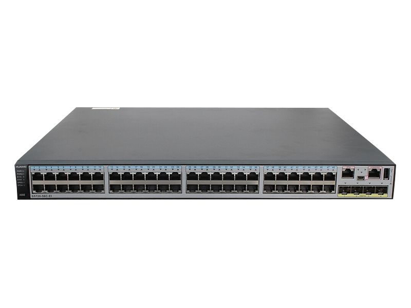 Buy S5720-56C-EI-AC(48 Ethernet 10/100/1000 ports,4 10 Gig SFP+,with 1 interface slot,with 150W AC power supply)