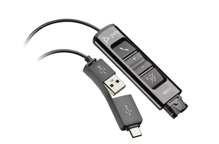 Buy Poly DA85 USB to QD Black Adapter TAA 786C7AA