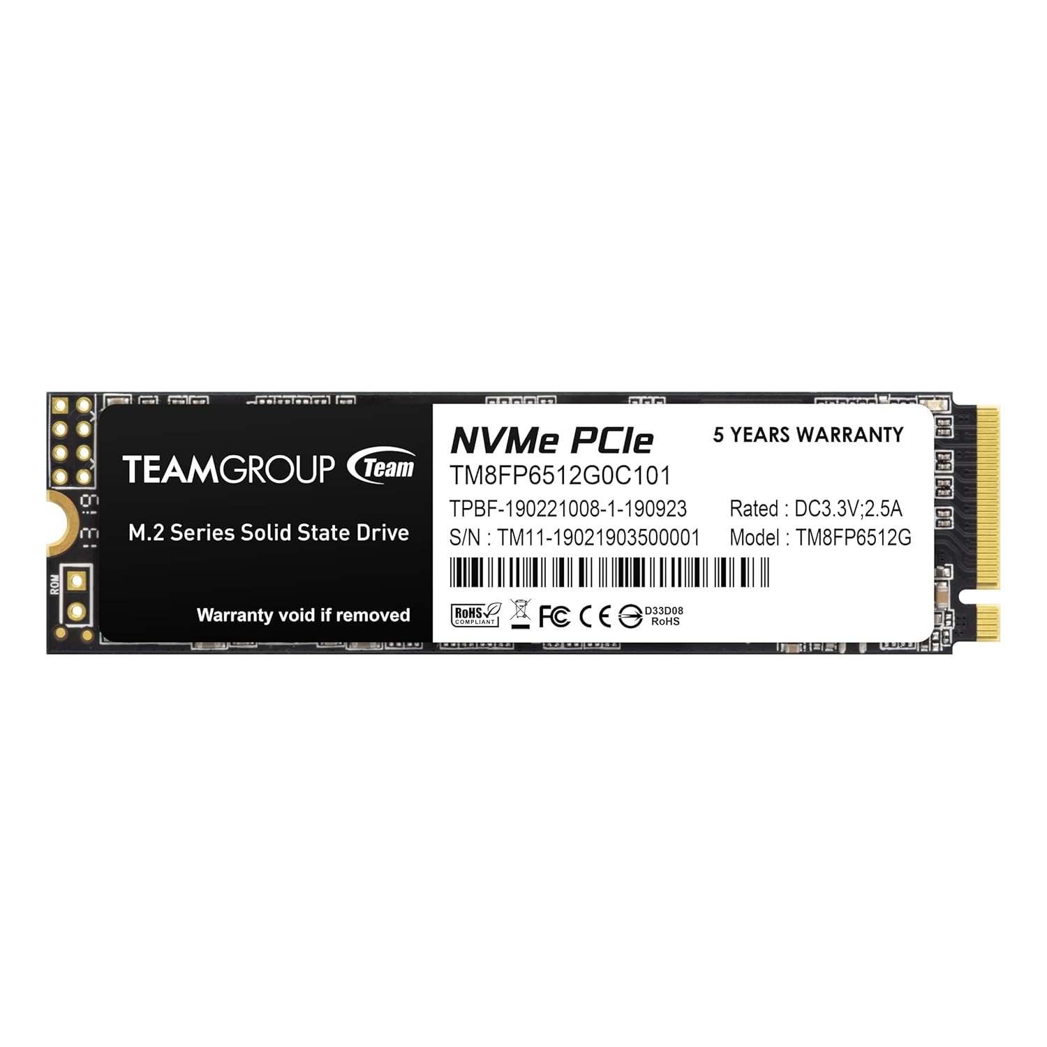 Buy TEAMGROUP MP33 512GB NVMe PCIe M.2 2280 Solid State Drive SSD TM8FP6512G0C101