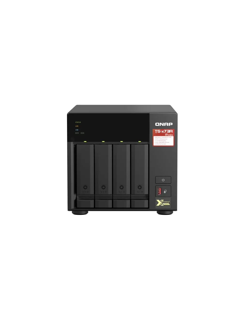 Buy QNAP TS-473A-8G 4-Bay High-Speed NAS AMD Ryzen V1500B 8GB DDR4 ECC Desktop NAS