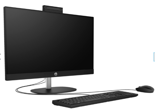 Buy HP 24-CR0308NH AIO, Intel i5-1334U, 8GB RAM, 512GB SSD, Non-Touch, DOS, Black, 1YR