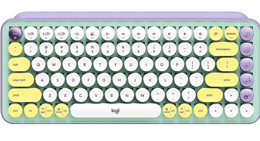 Buy Logitech Pop Wireless Mechanical Emoji Keyboard- Daydream Mint -920-010817