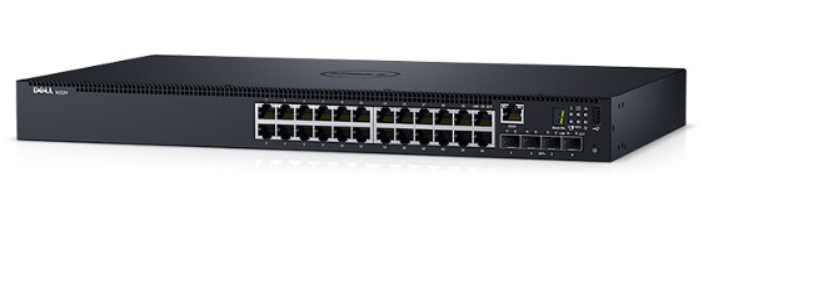 Buy Dell N1524P Switch - 24x 1GbE, 4x 10GbE SFP+, PoE+, Stacking, 1Y ProSupport