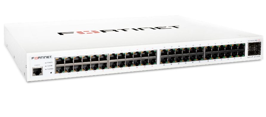 Buy FS-148E-POE	FortiSwitch-148E-POE L2+ managed POE switch with 48GE +4SFP, 24 ports POE with max 370W