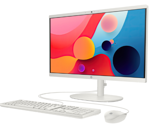 Buy HP 22 DG0012 AIO, Intel 13-N300, 8GB DDR5 4800MT/s, 512GB SSD, DOS, Non-Touch, 1YR, White