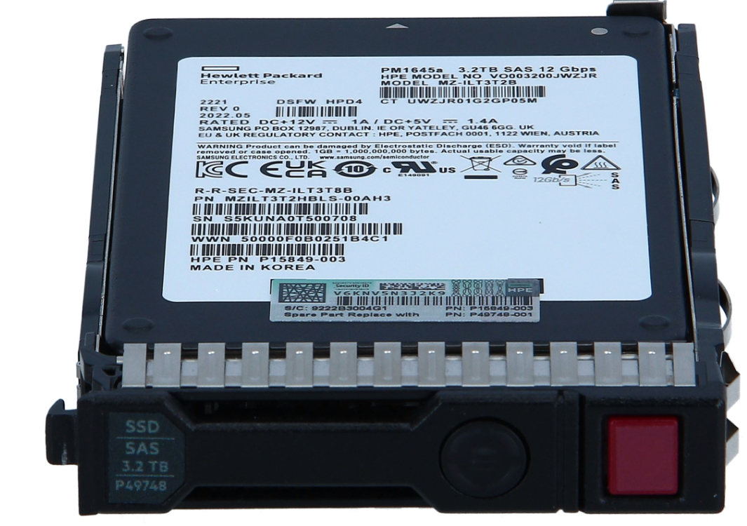 Buy P49052-B21 HPE 3.2TB SAS MU SFF SC MV SSD