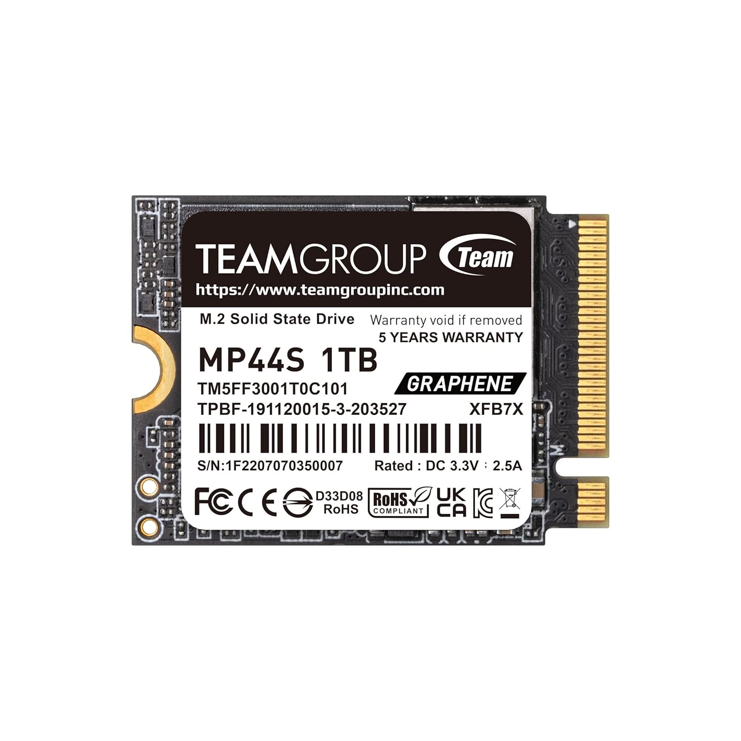 Buy TEAMGROUP MP44S SSD 1TB SLC Cache Gen 4x4 M.2 2230 PCIe 4.0 NVMe TM5FF3001T0C101