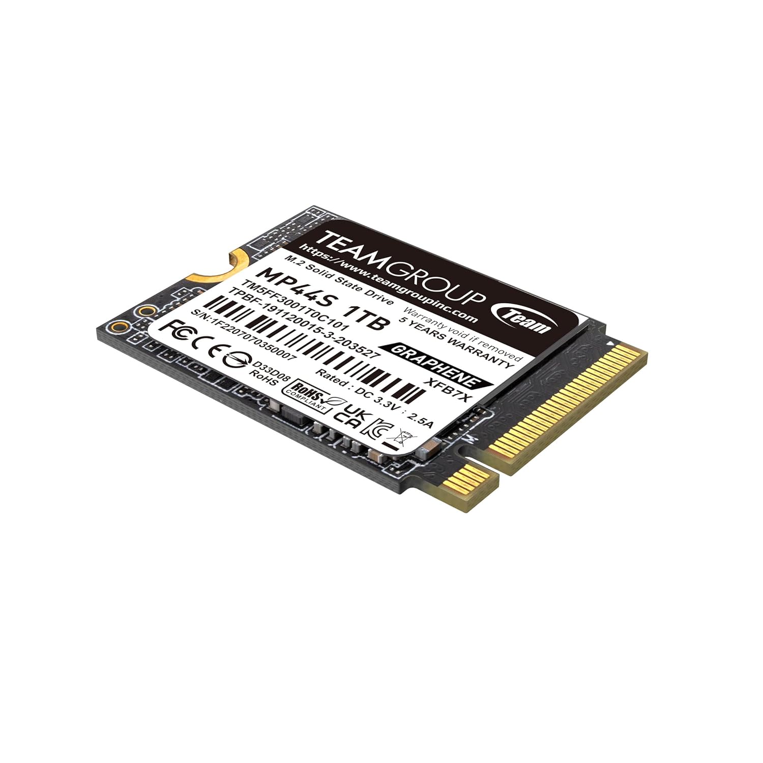 Buy TEAMGROUP MP44S SSD 1TB SLC Cache Gen 4x4 M.2 2230 PCIe 4.0 NVMe TM5FF3001T0C101