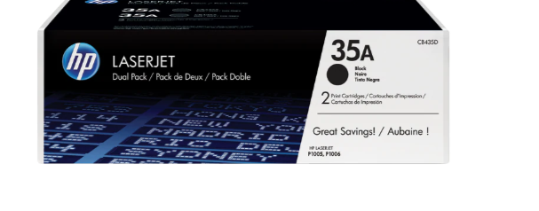 Buy CB435AD HP 35A 2-pack Black Original LaserJet Toner Cartridges
