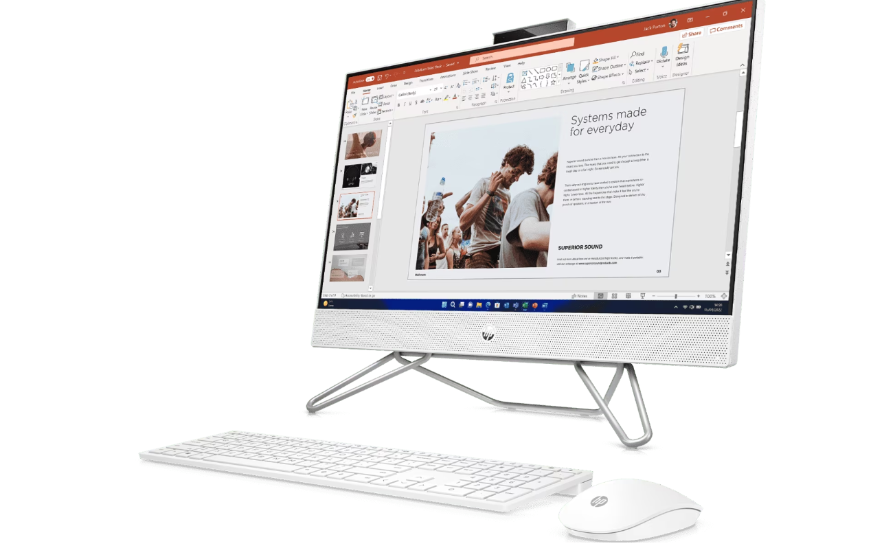 Buy AIO HP 240 G9 INTEL CORE I7 12TH GEN 16GB 512GB SSD 24 INCH DOS NEW WHITE