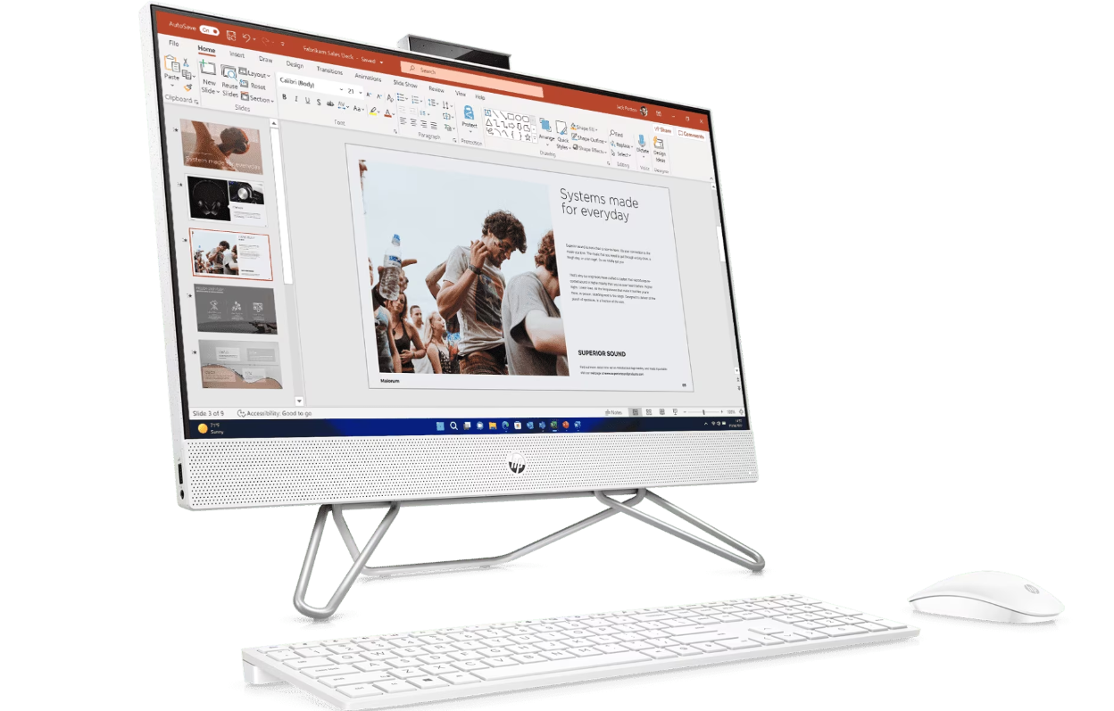 Buy AIO HP 240 G9 INTEL CORE I7 12TH GEN 16GB 512GB SSD 24 INCH DOS NEW WHITE