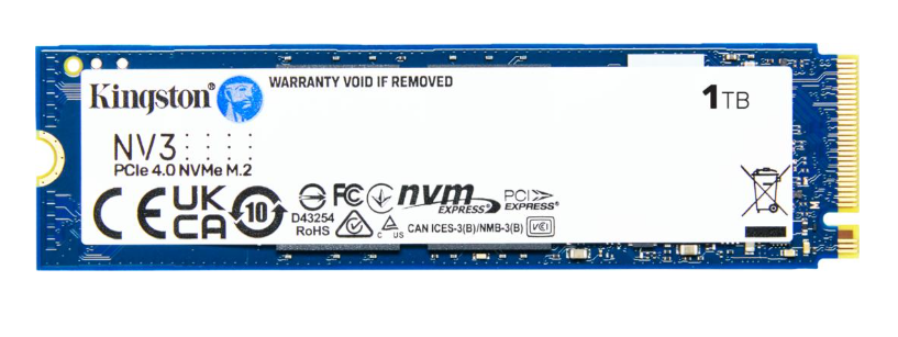 Buy Kingston 1TB NV3 M.2 2280 6000 MB/s read, 4000 MB/s write Gen 4x4 SNV3S/1000G