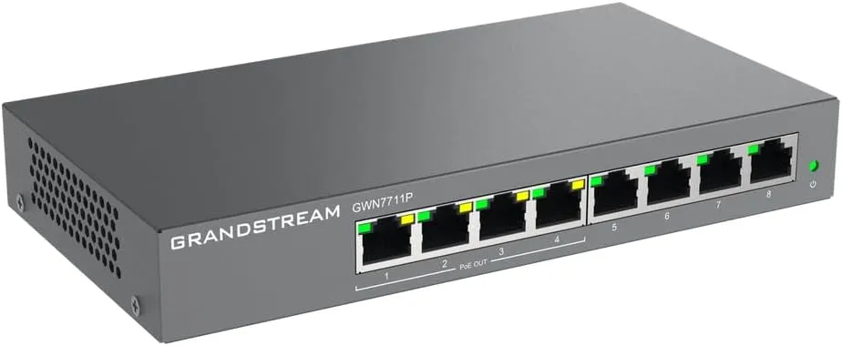 Buy Grandstream GWN7711P 8-Port Gigabit Managed PoE Switch GWN7711P