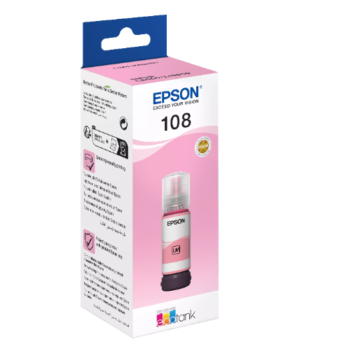Buy C13T09C64A EPSON 108 EcoTank Light Magenta ink bottle
