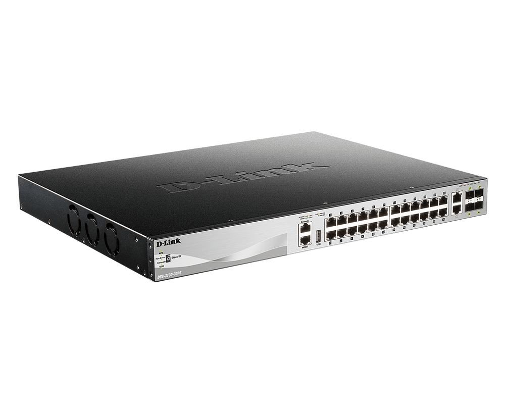 Buy DGS-3130-30PS D-Link 30-Port Lite Layer 3 Stackable Managed PoE Switch