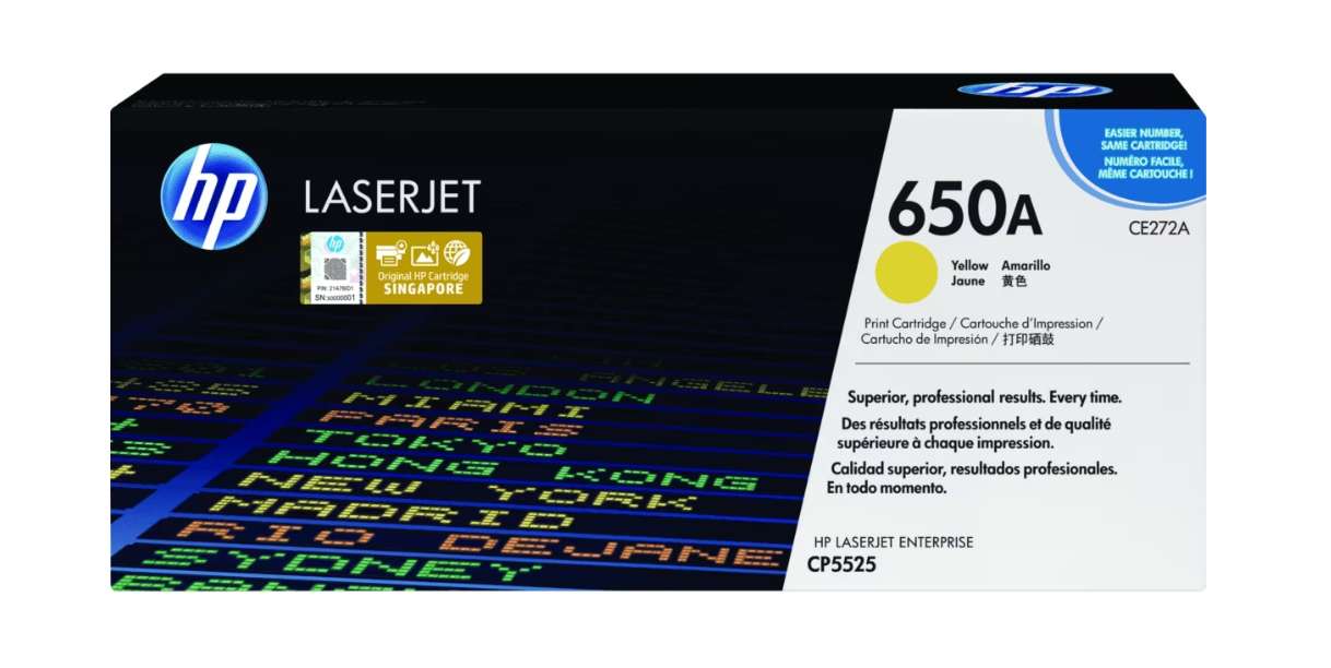 Buy CE272A HP 650A Yellow Original LaserJet Toner Cartridge