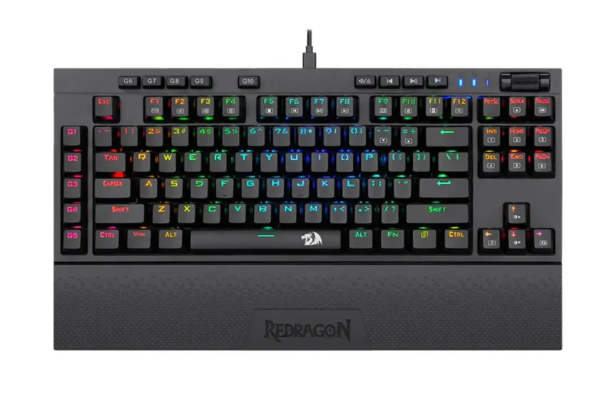 Redragon Vishnu K596RGB Mechanical Wired Gaming Keyboard Black 87-Key TKL RGB