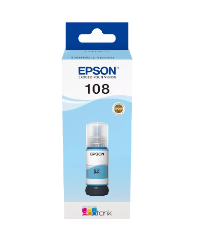 Buy C13T09C54A EPSON 108 EcoTank Light Cyan ink bottle