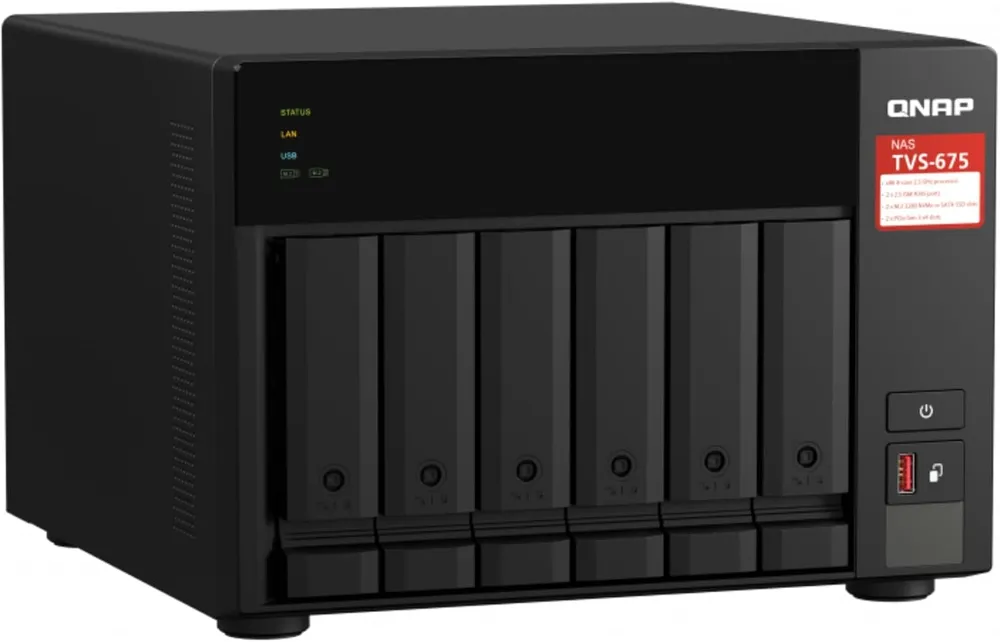 Buy QNAP TVS-675-8G AMD Ryzen 6-Bay NAS 8GB RAM Network Attached Storage