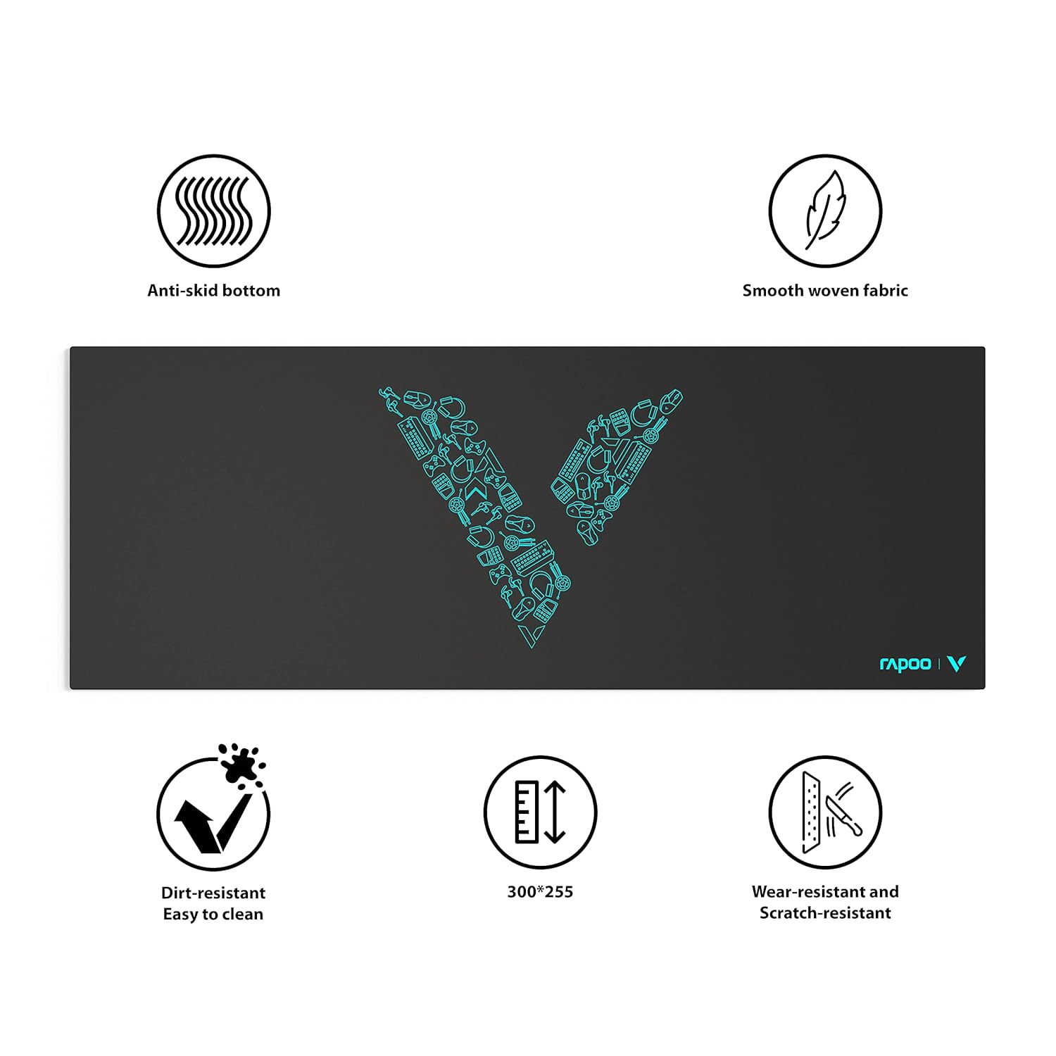 Buy RAPOO V1L ANTI-SKID GAMING MOUSE PAD, BLACK