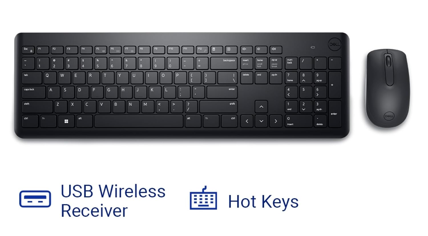 Buy Dell Wireless Keyboard and Mouse-KM3322W - Arabic QWERTY KM3322W-VPN-580-AKFX