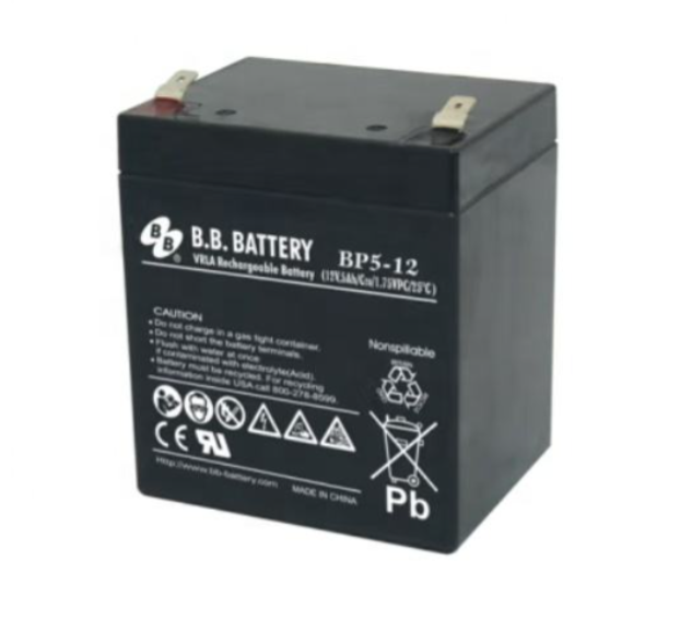 Buy BB Battery 12V 5AH AGM UPS Storage Battery Lead-Acid Battery BP5-12