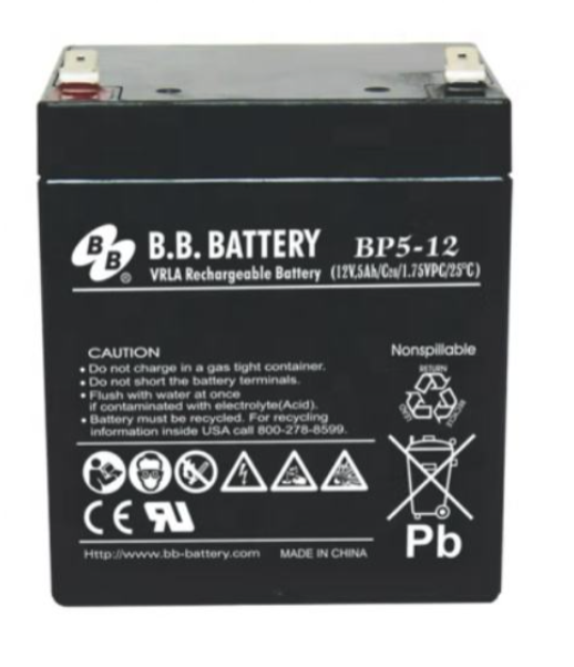 Buy BB Battery 12V 5AH AGM UPS Storage Battery Lead-Acid Battery BP5-12