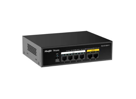 Buy Ruijie 6-Port 10/100 Mbps Unmanaged PoE Switch RG-ES106F-P