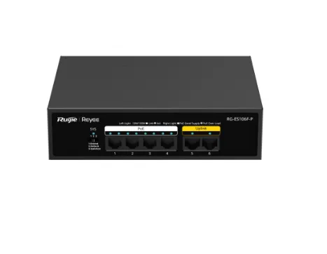 Buy Ruijie 6-Port 10/100 Mbps Unmanaged PoE Switch RG-ES106F-P