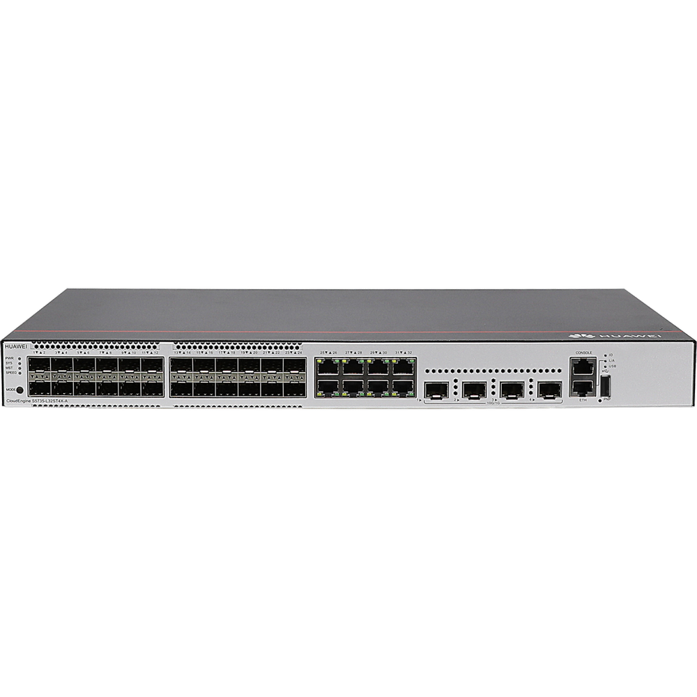 Buy Huawei S5735-L switch, 24 x GE SFP ports, 8 x 10/100/1000BASE-T ports, 4 x 10 GE SFP+ ports