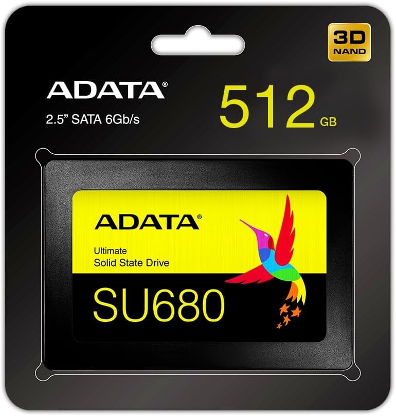 Buy ADATA AULT-SU680-512GR 512GB 3D-Nand 2.5 Inch Sata Solid State Drive features SLC caching and advanc