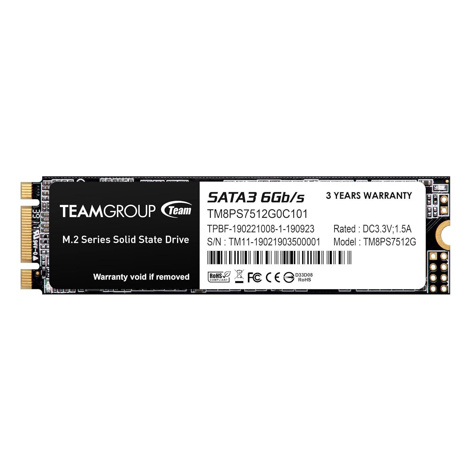 Buy Team Group MS30 M.2 2280 512GB SATA III TLC Internal Solid State Drive TM8PS7512G0C101