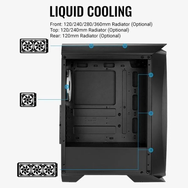 Buy (Aero One Duo-G-BK-v1)AeroCool AeroOneDuo ARGB Mid Tower Case