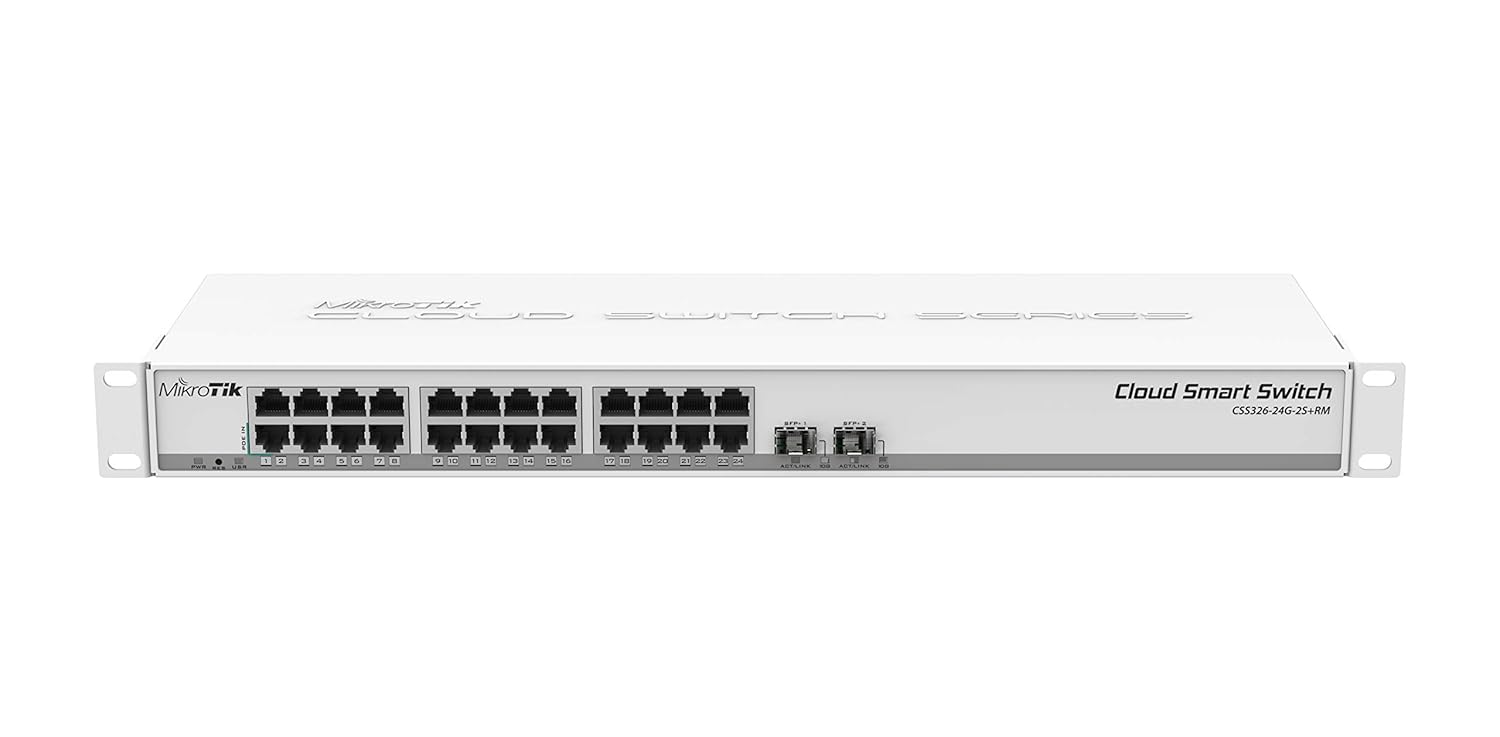 Buy Mikrotik CSS326-24G-2S+RM 24 port Gigabit Ethernet switch with two SFP+ ports