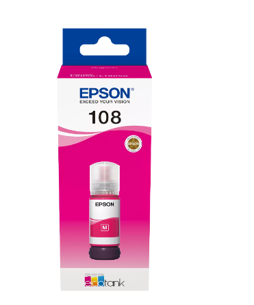 Buy C13T09C34A EPSON 108 EcoTank Magenta ink bottle
