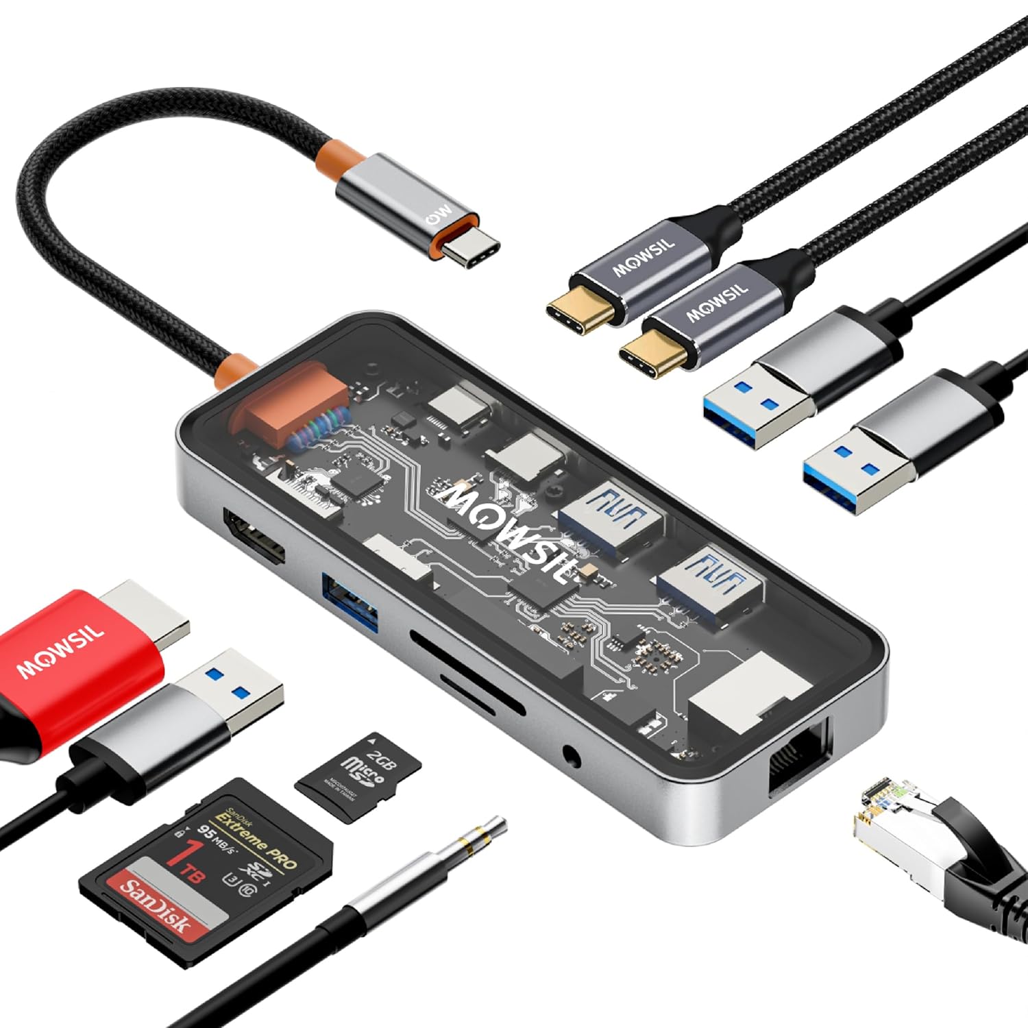 Buy Mowsil USB-C Hub 10 IN 1 Type-C