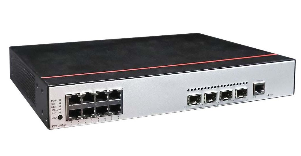 Buy S5735S-L8P4S-A1 (8 10/100/1000BASE-T Ethernet ports, 4 Gigabit SFP, PoE+, AC power supply)
