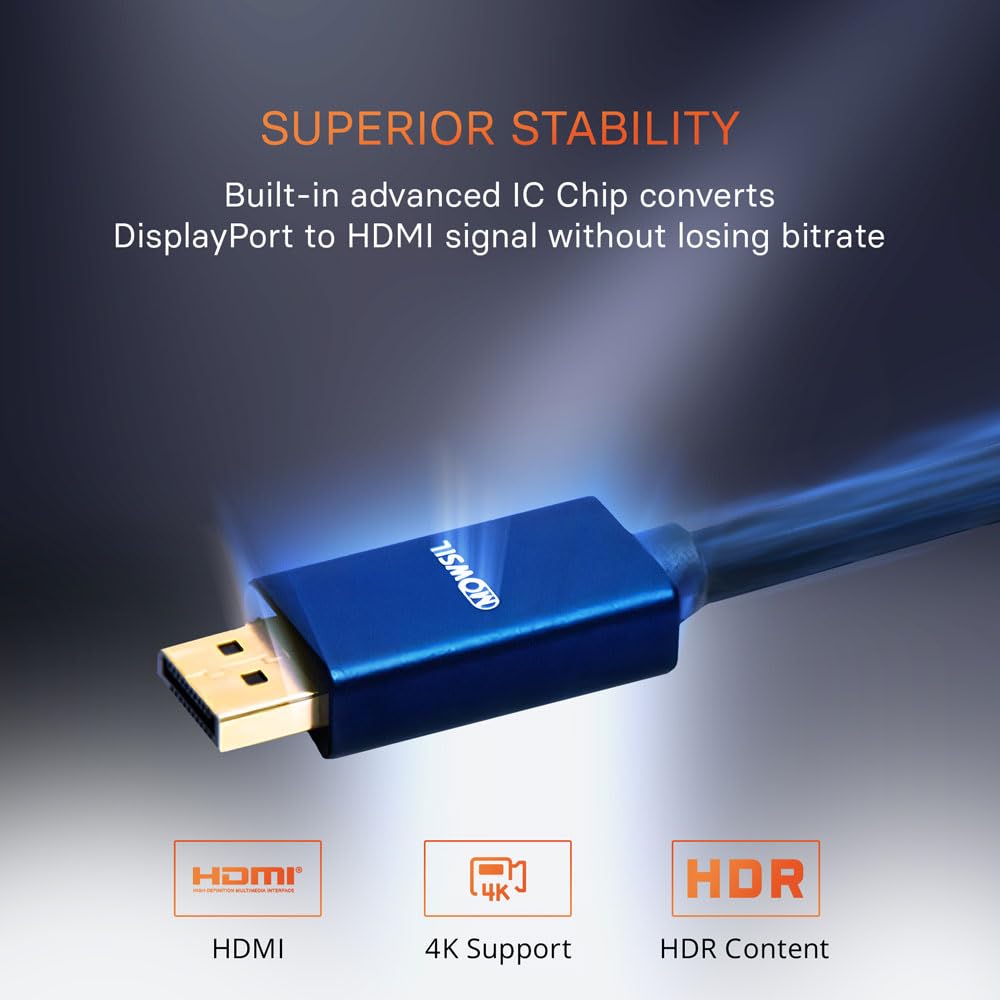 Buy Mowsil VGA to HDMI Cable 2Mtr with Audio MOVHA2