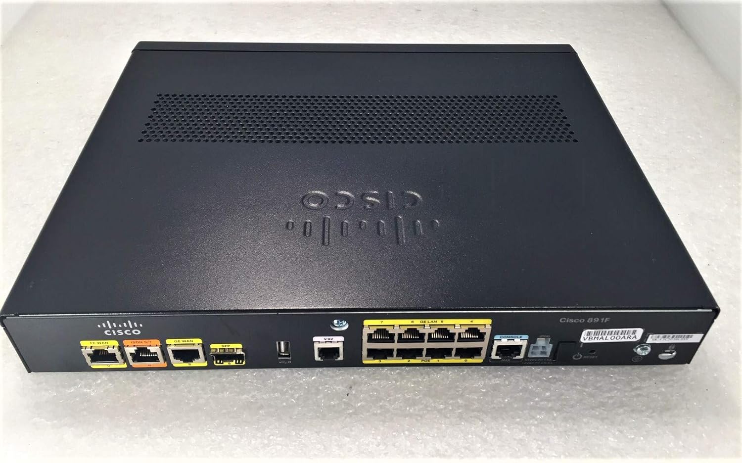 Buy C891F-K9 CISCO small business branch router, 1 SFP, 4 POE, security, wireless controller, AVC, WAN optimization