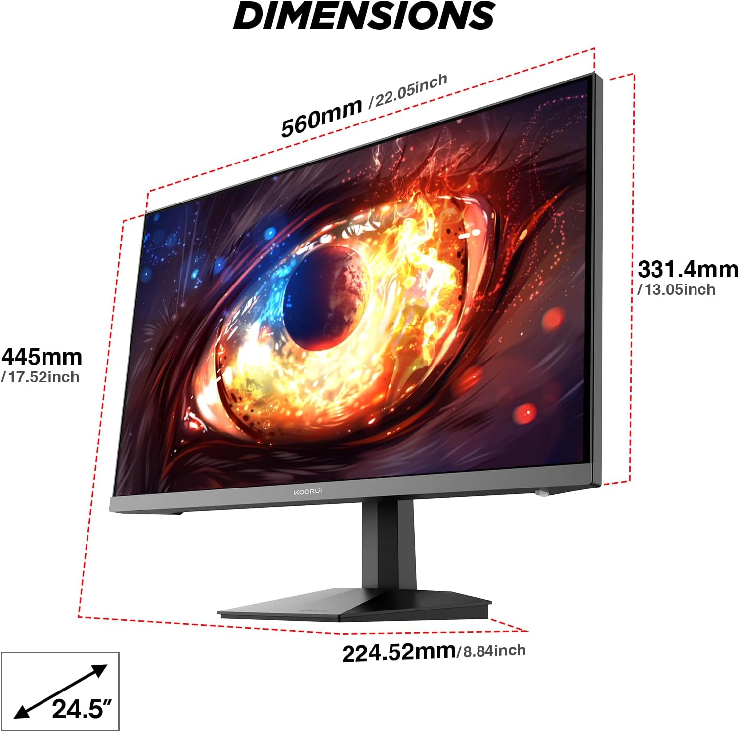 Buy KOORUI G2511P Gaming Monitor, 25