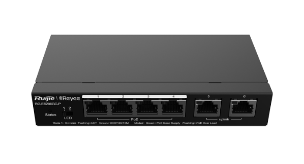 Buy Ruijie  6-Port Gigabit Smart Cloud Managed PoE Switch RG-ES206GC-P