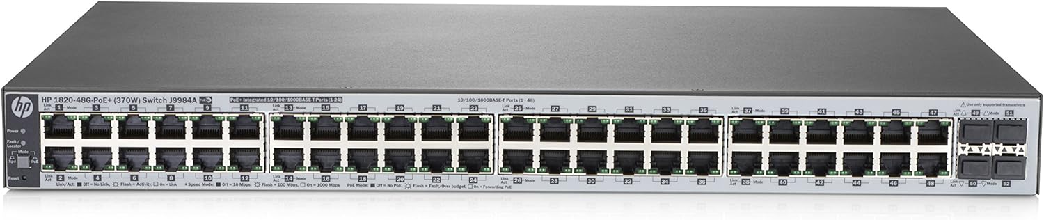 Buy J9984A Aruba 1820-48G-PoE+ (370W) Switch