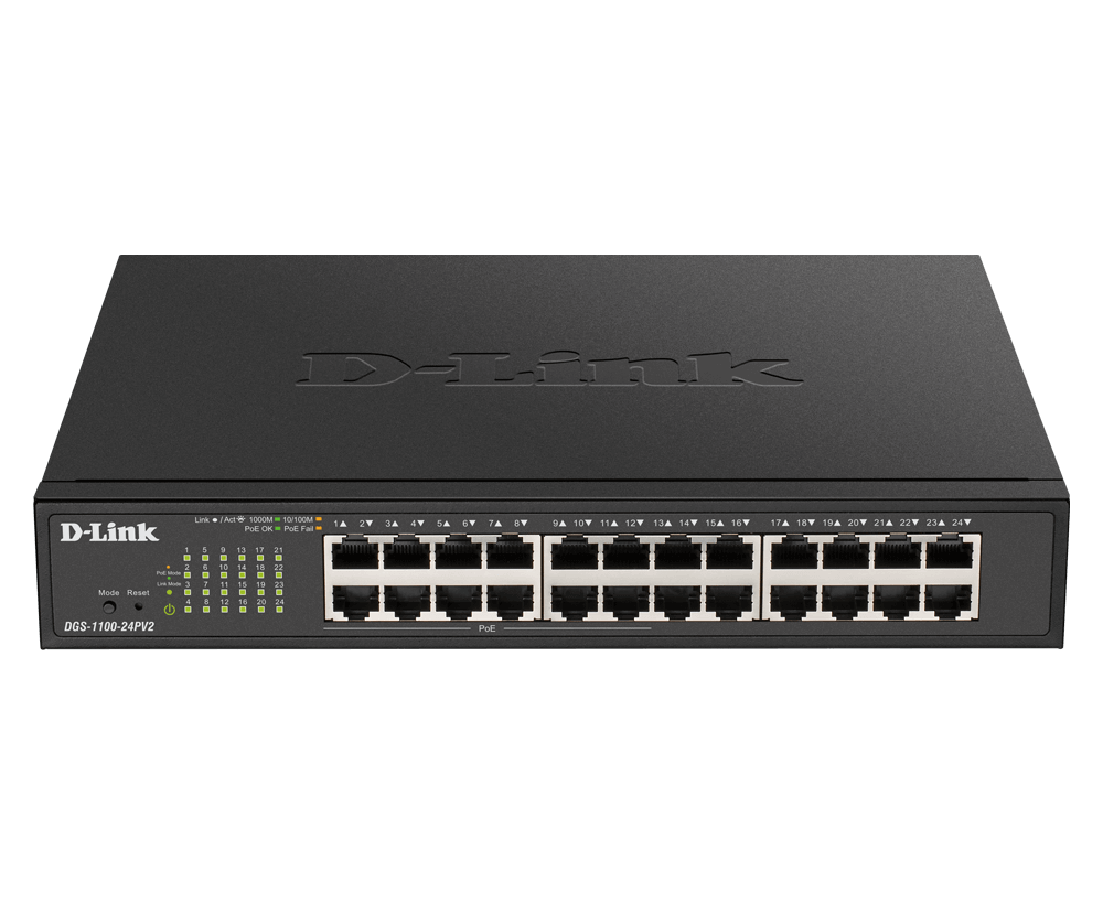 Buy DGS-1100-24PV2 D-Link 24-Port Gigabit PoE Smart Managed Switch (100W PoE Budget)