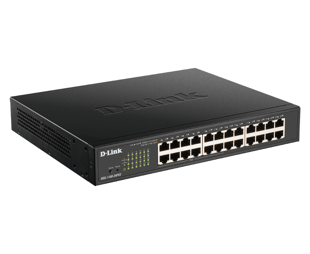 Buy DGS-1100-24PV2 D-Link 24-Port Gigabit PoE Smart Managed Switch (100W PoE Budget)