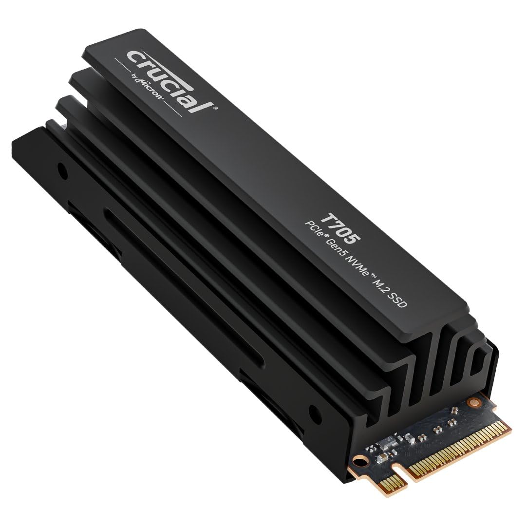 Buy Crucial® T705 2TB PCIe Gen5 NVMe M.2 SSD with heatsink  CT2000T705SSD5