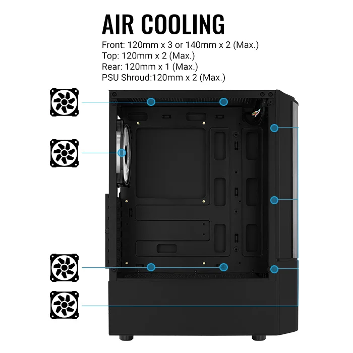 Buy (Quantum-G-BK-v3)AeroCool Quantum ARGB Mid Tower Case