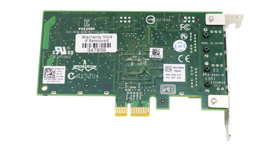 Buy Dell SOP Broadcom 5720 DP 1Gb Network Interface Card, Low Profile,CusKit CRD-VPN-540-BBGW