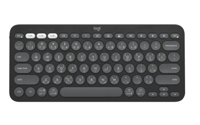 Buy Logitech Keyboard Wireless - Pebble Keys 2 K380S English & Arabic (Graphite) 920-011867