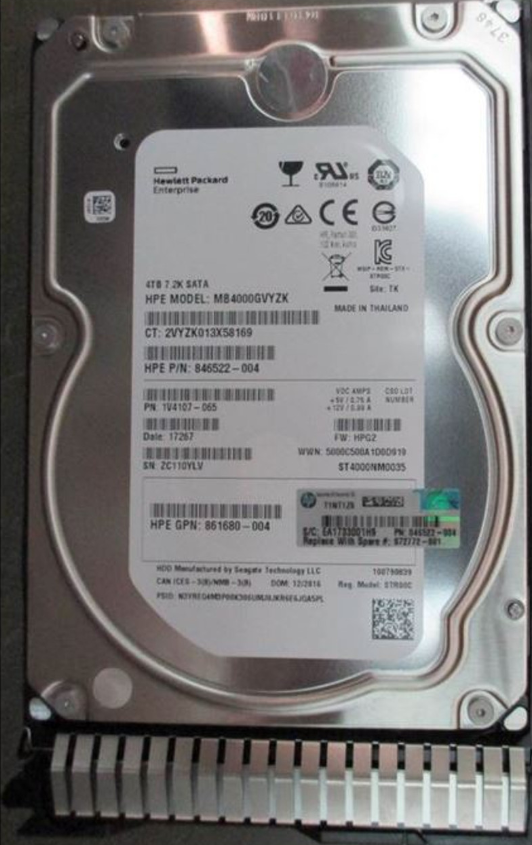 Buy 872491-B21  HPE 4TB SATA 7.2K LFF SC MV HDD