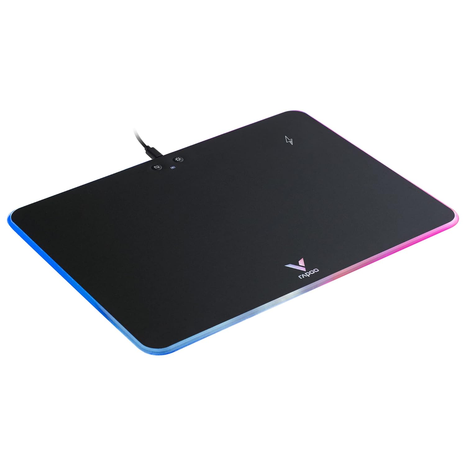 Buy RAPOO V10 RGB WIRELESS CHARGING LED MOUSE PAD, BLACK